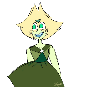 Nightly doodle #3! WHERE’S THE NEW EPS?? Also lil Peri in a dress, hiding her touch stumps because I’m tired and want to sleep to the hard, crashing rain of Irma. Also a smol jelly Star with the art...