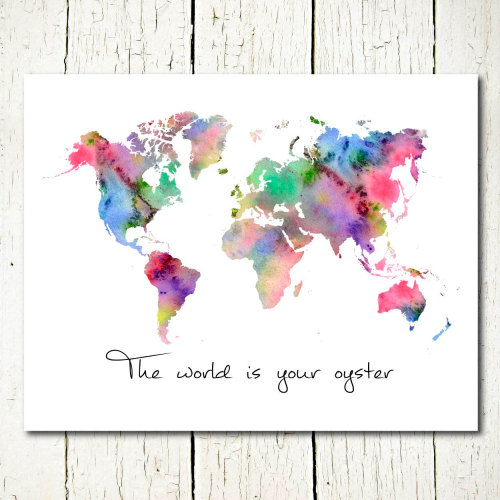 world map watercolor | Tumblr