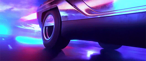 Synthwave Vaporwave Purple Neon Car Aesthetic