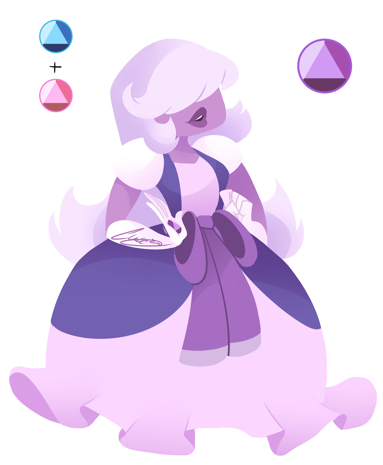 tried out a fusion between sapphire and pad sapphire as long with lineless art