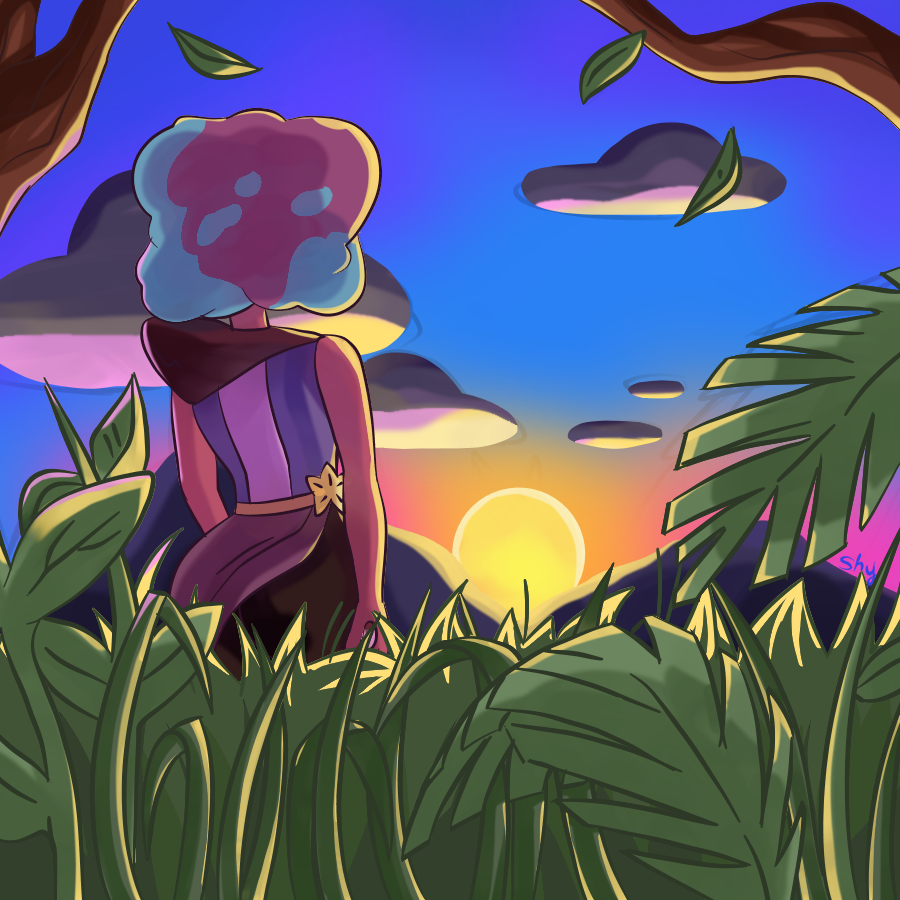 Rebellion-era Garnet watching the sunset. I don’t know what I did with the outfit, but whatever.