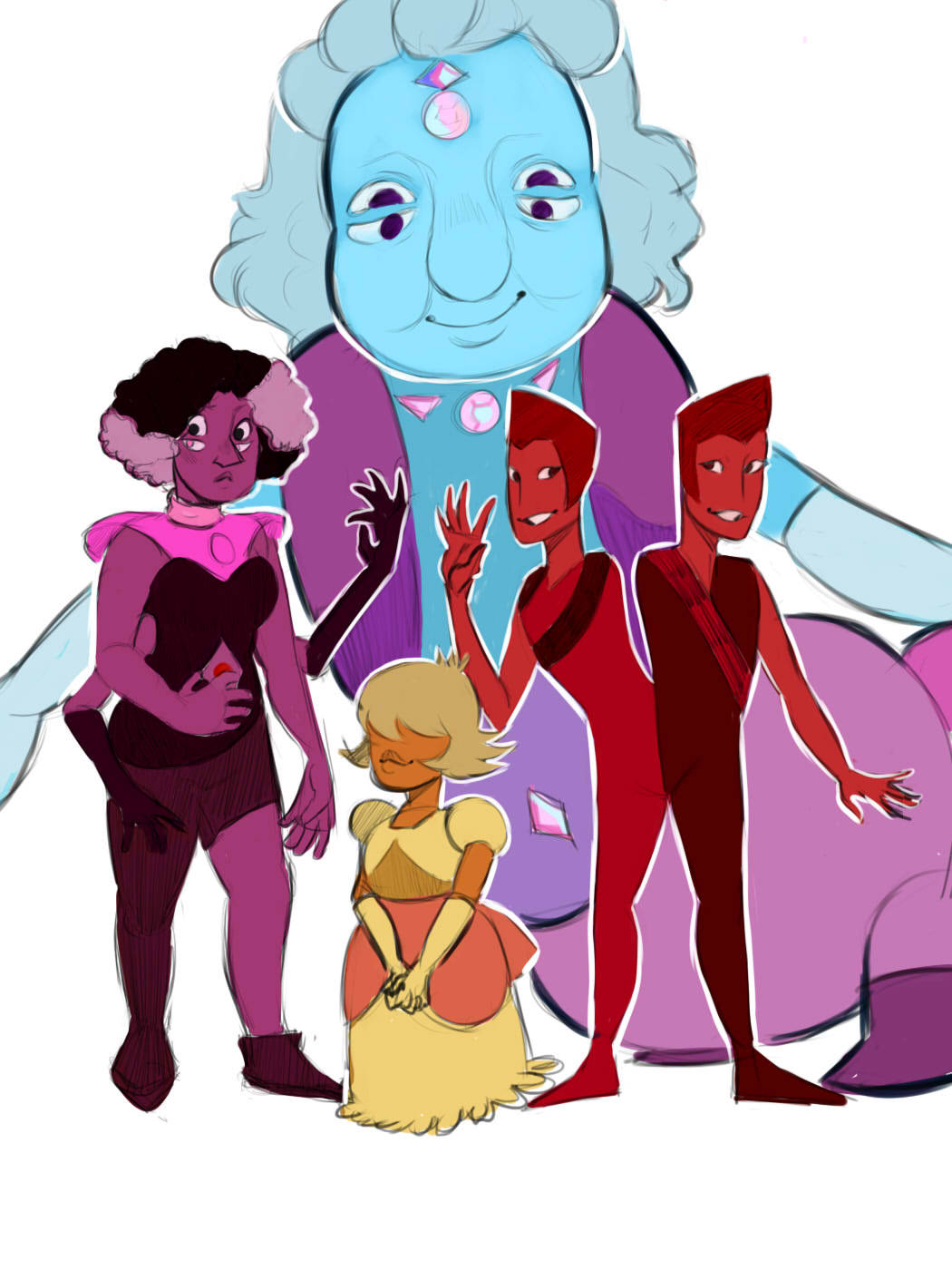 doodle of the off color gems