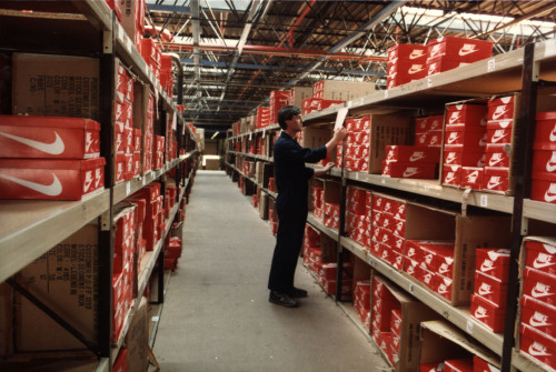 warehousing of nike shoes