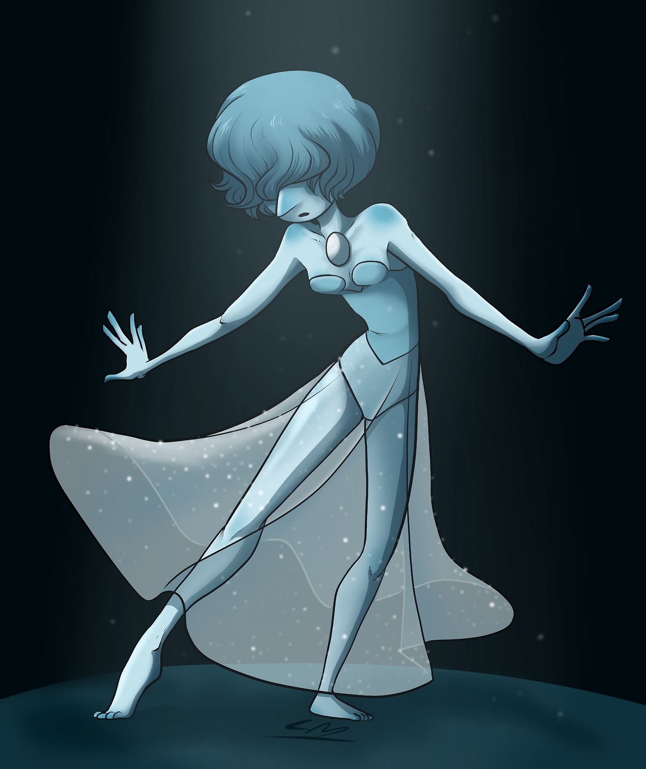 Gem drawing #2: Blue PearlContinuing with trying to draw every gem canonically appearing in Steven universe, I went forward with Blue diamond’s pearl. I’m not really going in any order but I’d be...