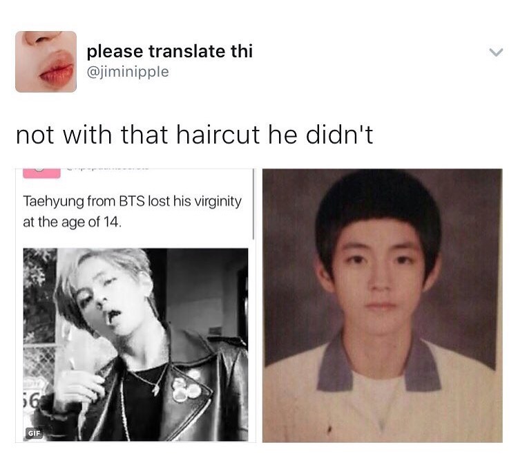 V From Bts Lost His Virginity At The Age Of 14 Random Onehallyu