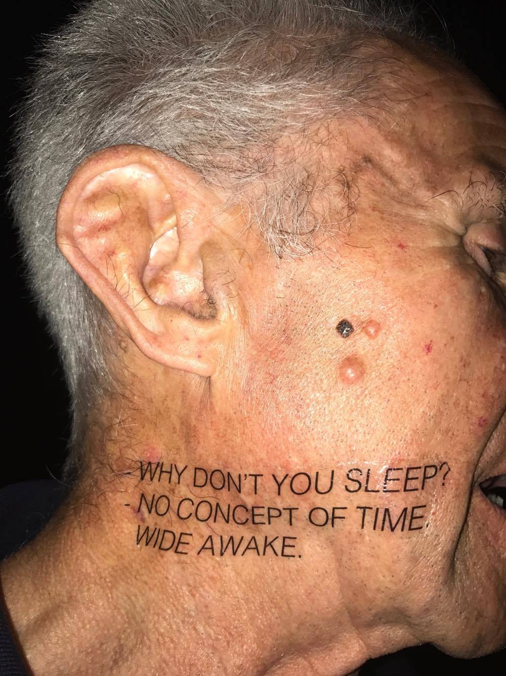 no pain tattoo Grandpa face