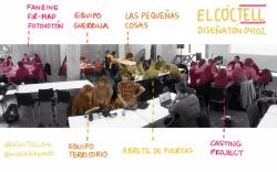 Relatograma de las mesas de trabajo del primer Diseñatón del CócTELL, por Clara Megías
