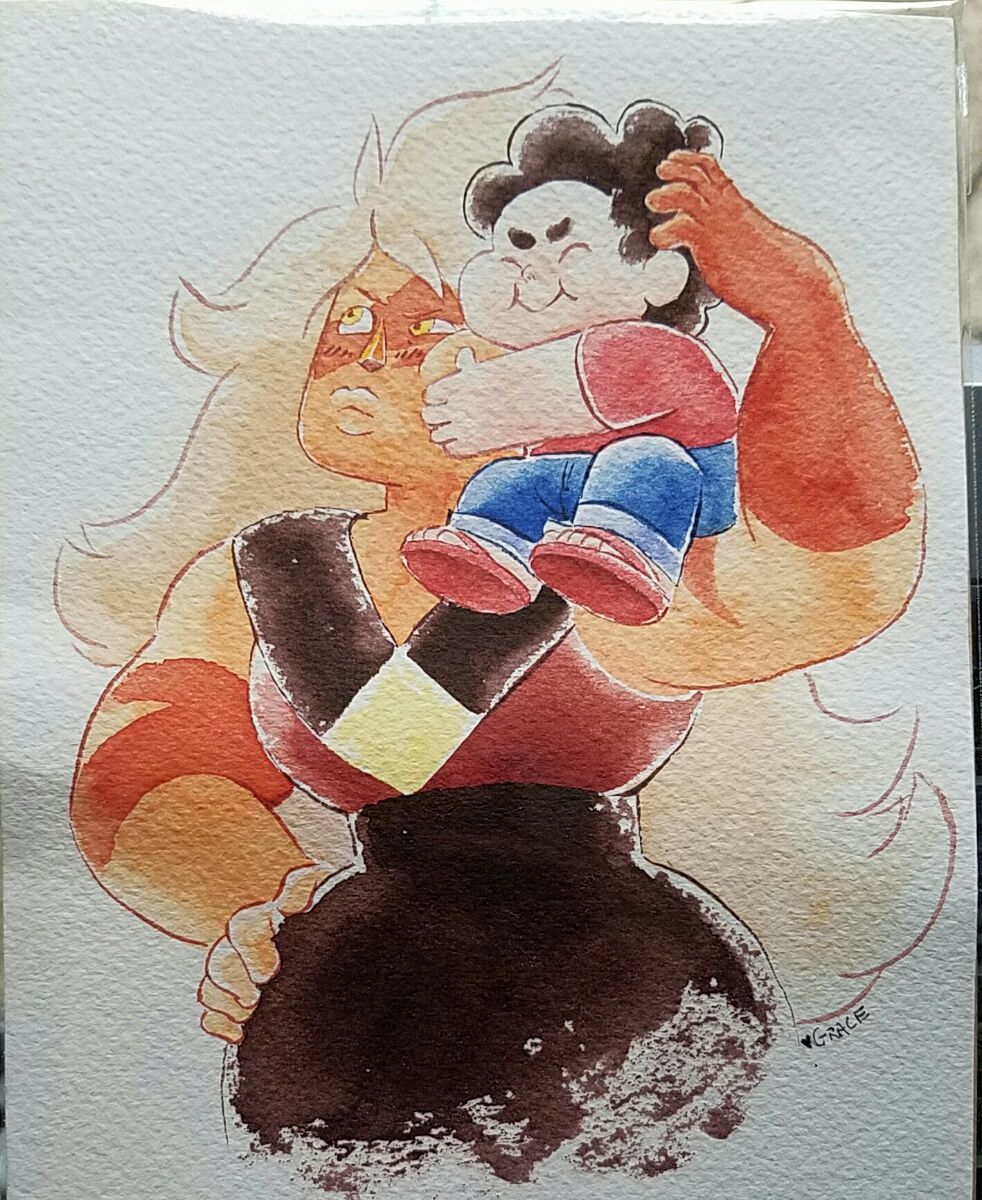 A little gift watercolor I did for my pal @rhandi-dandy!  She’s a big ol’ Jasper fan so here’s to hoping one day we’ll get a redemption arc for Jasper yet.