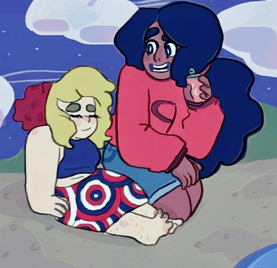 relaxing night out for Sadie and Stevonnie ☆