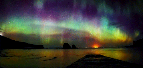 Resultado de imagen para auroras polares gif