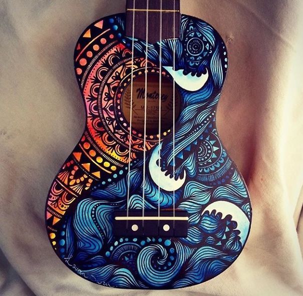 Los coloridos diseños de guitarras de Salty Hippie Art 2