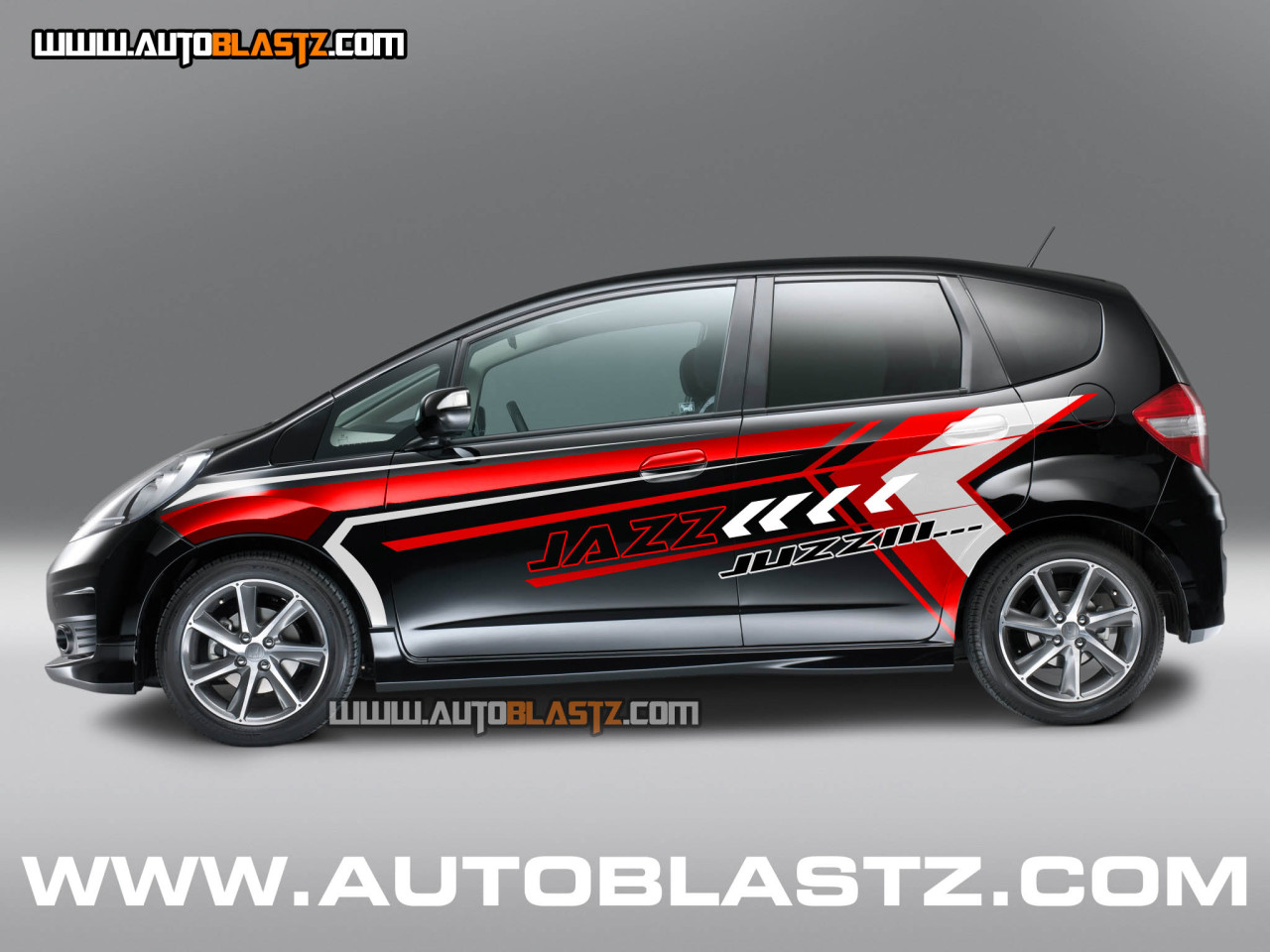 Top Cutting  Sticker  Mobil  Honda Jazz  Hitam  Terbaru Modifotto