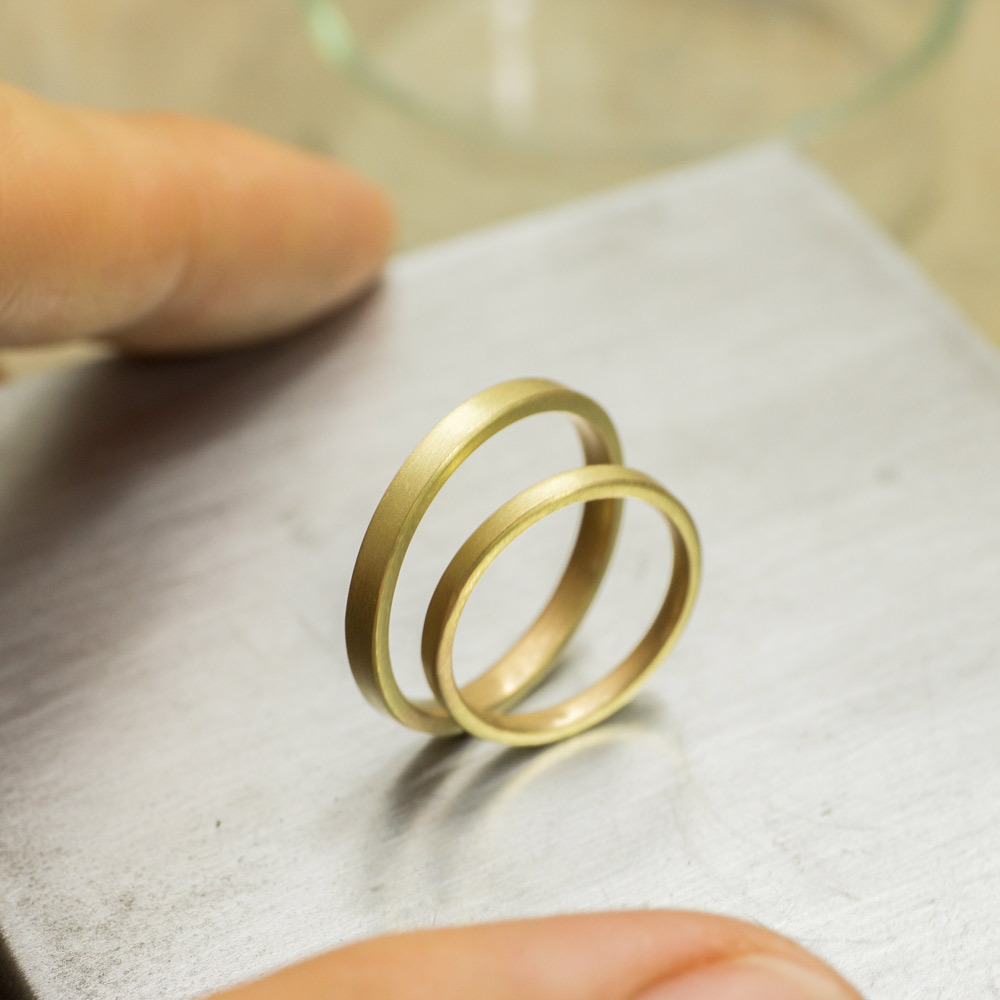 オーダーメイドのマリッジリング　ゴールド　屋久島でつくる結婚指輪