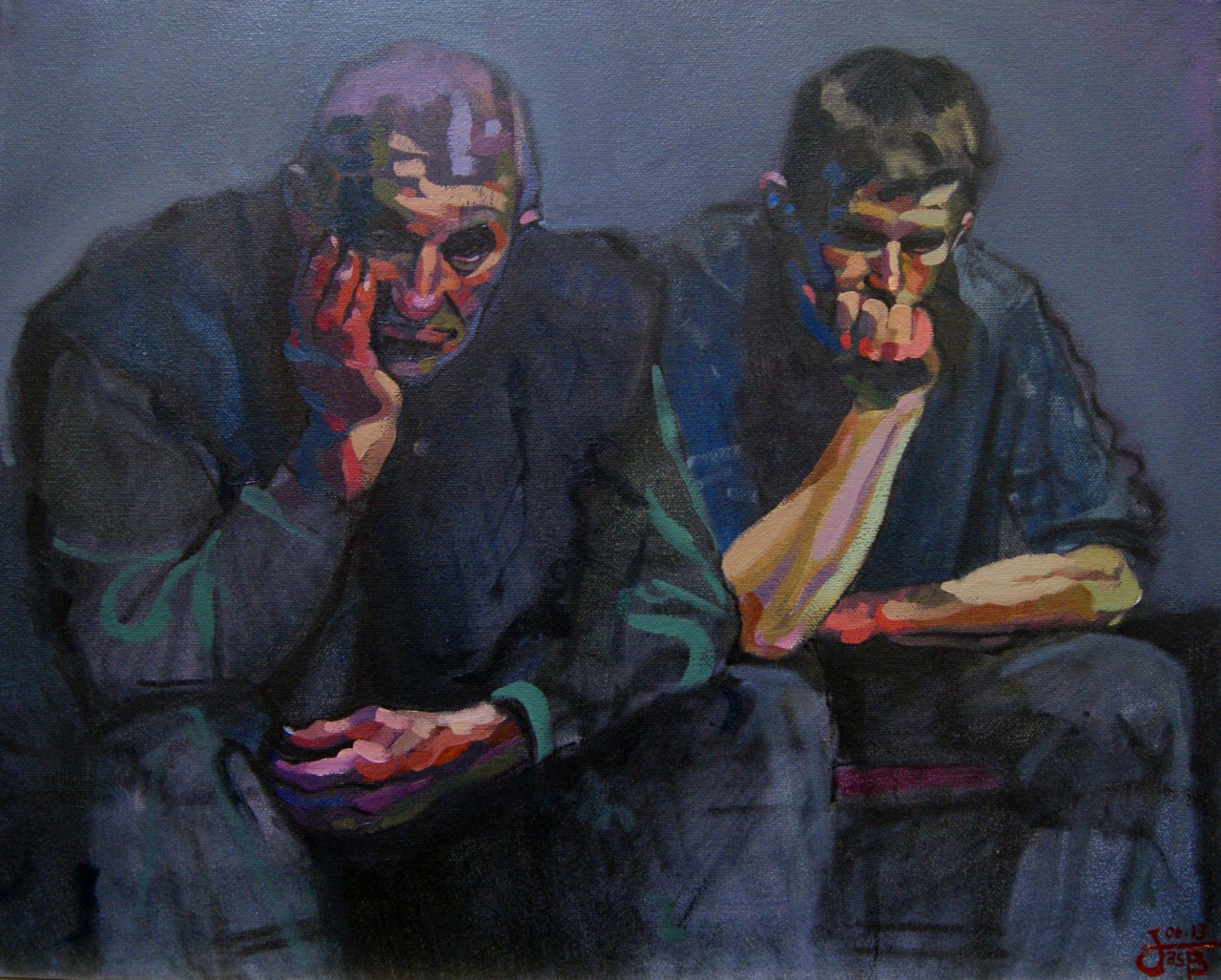 A Fair Deal, Oil on canvas, 40 x 50cm. A painting from my Auction Mart series. Jack Banister http://jackbsbanister.tumblr.com/