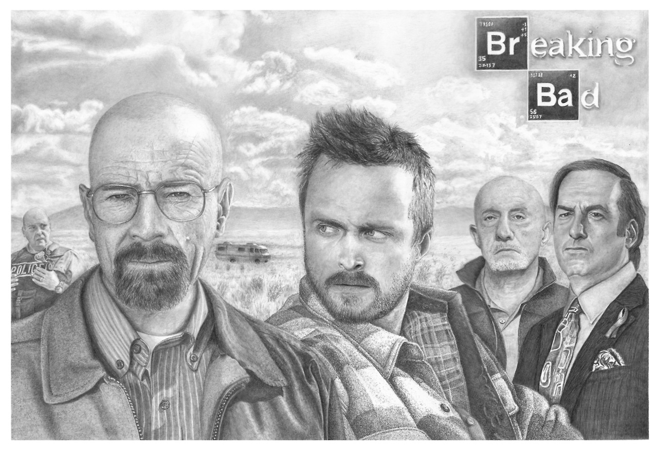 Breaking Bad - Graphite Pencil Compilation - Original size A3 Wayne J. Henley — EatSleepDraw is working on something new and we want you to be the first to know about it. Make sure you’re on our email list.