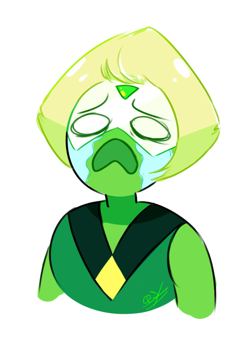 savior-of-the-dreaming-dragons said: Peridot, C4? Answer: aw… why’re you crying, peri ;-; (expression from here)