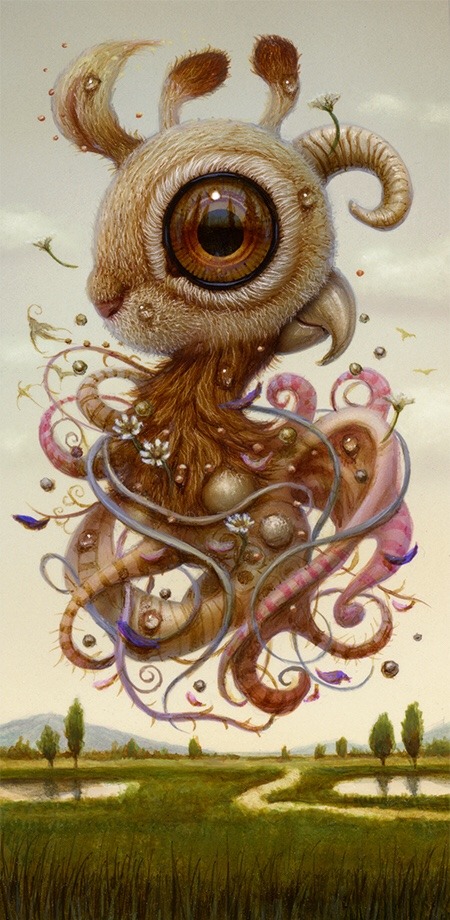 ‪"Lucid Dreamer 016"‬
‪2.8 x 5 inches, acrylic on board ‬
http://naotohattori.com