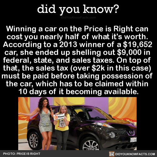 winning-a-car-on-the-price-is-right-can-cost-you