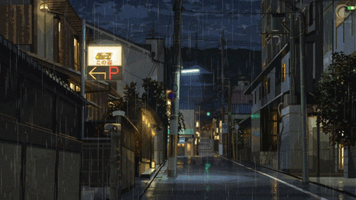 Anime rain gif | 2048