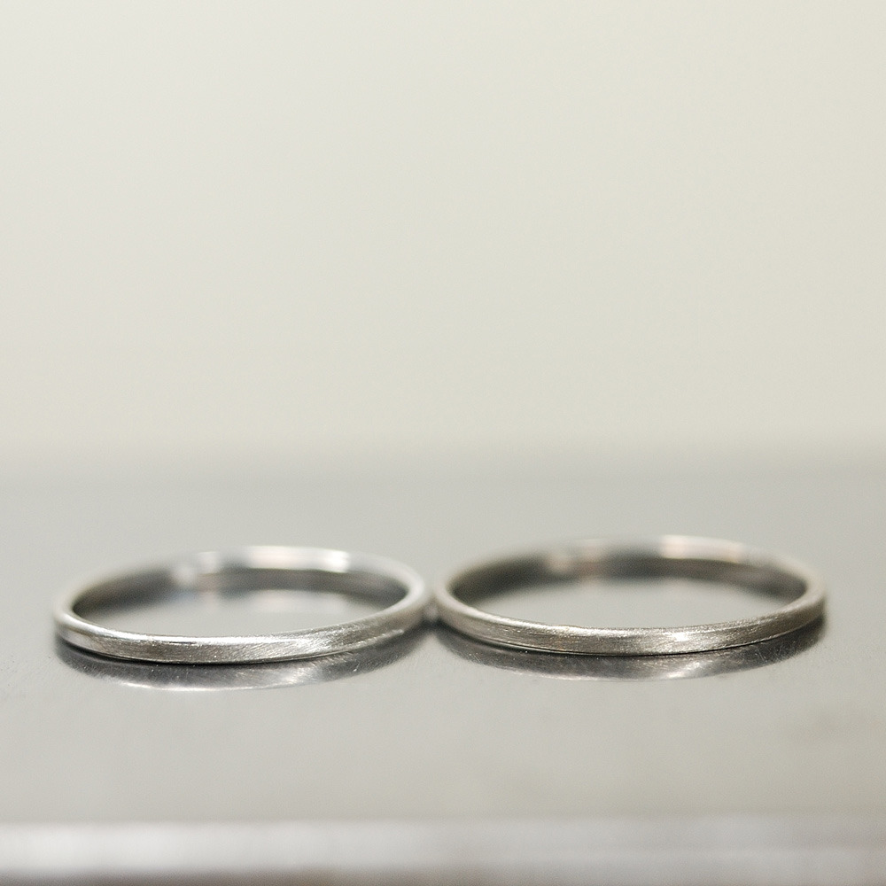 オーダーメイドマリッジリング　サンプルリング　プラチナ、ゴールド　屋久島でつくる結婚指輪