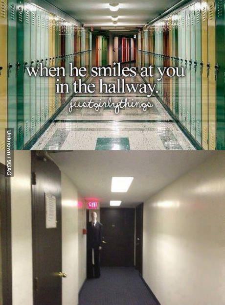 Sexy babes at the hallway