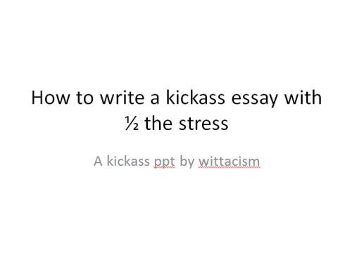 How do i write a essay