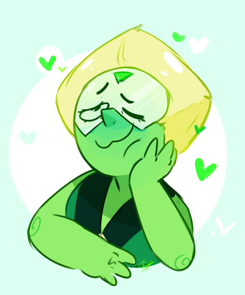 Anonymous said: Peridot C6 Answer: hmmm…. i wonder who she’s thinking about… :o (expression from here)