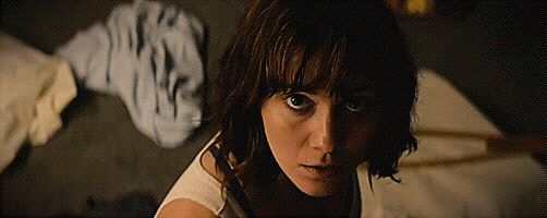 Michelle begins putting the pieces together in 10 Cloverfield Lane. (GIF credit) 
