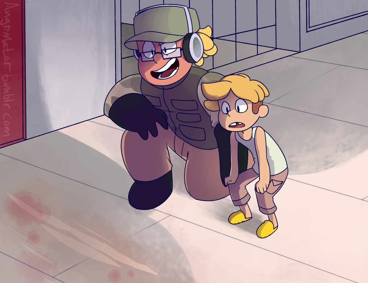The frybros investigatin’ some mysterious stuff. I love the idea of them working together.