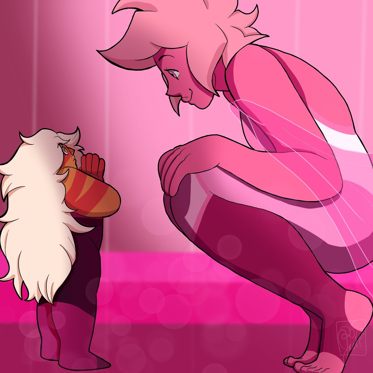 “Hello.” Aaaaaagh I hope we get to see Pink Diamond I wanna know so much about her! I also want to know more about Jasper’s past before Pink Diamond was shattered, as well as during the war…