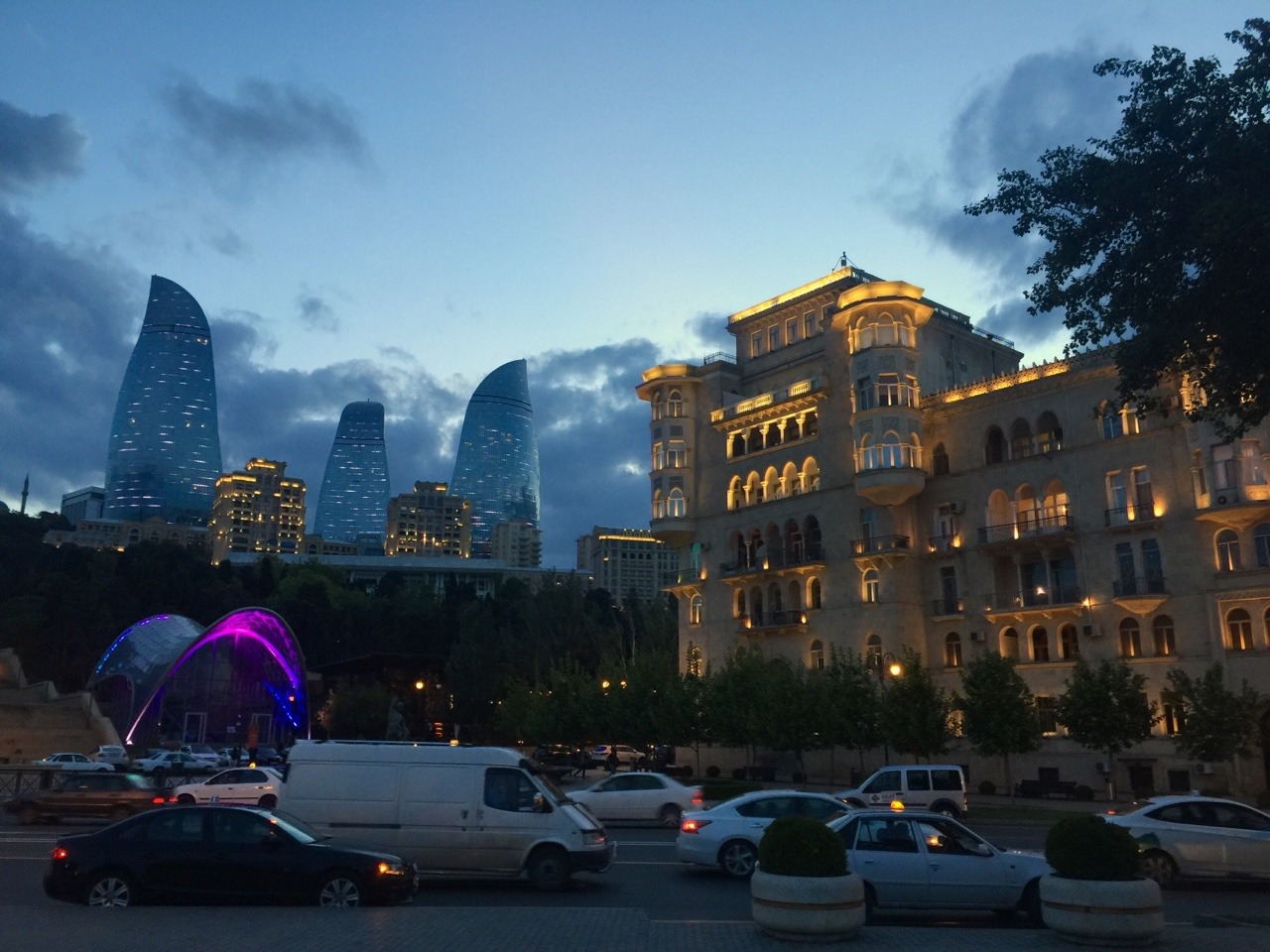Baku is a city of contrast. Captured by this photo is the architectural tolerance of ancient buildings and the cutting edge modern skyscrapers. Baku features the Old City, a large portion sectioned off by medieval tall walls. Within the large gates,...