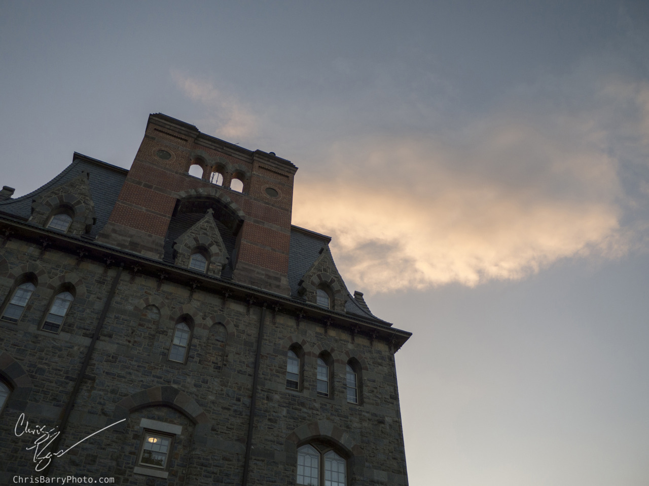 Packer Hall/UC sunset clouds