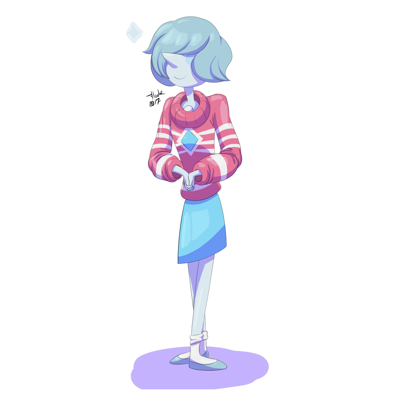 icehammer82 said: Blue Pearl wearing Mabel's(Gravity Falls)clothes. Answer: I think she likes it!