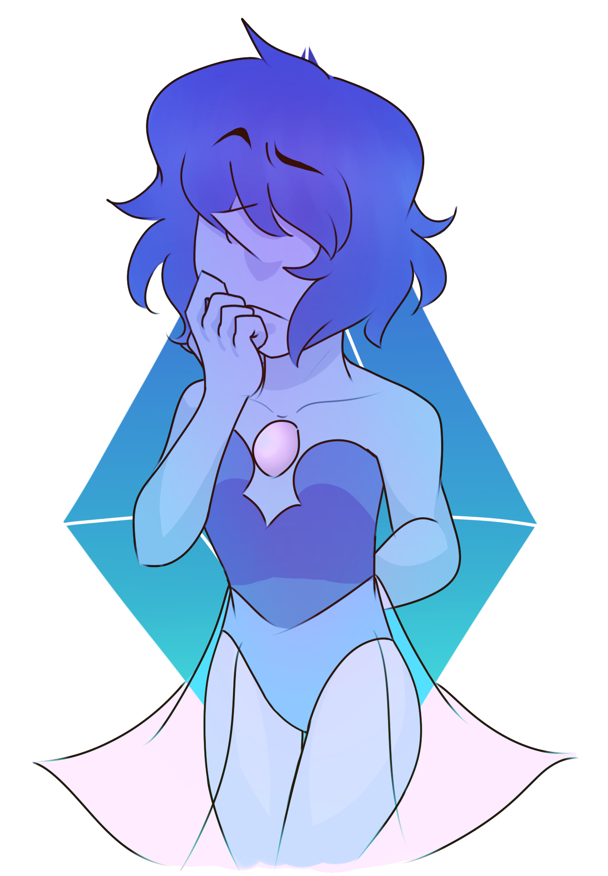 A redraw of a blue pearl I did back then