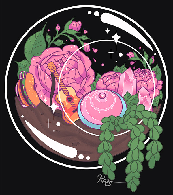 Steven terrarium done ✔ Will be turning these into acrylic charms once I finish the rest of the squad so stay tuned!