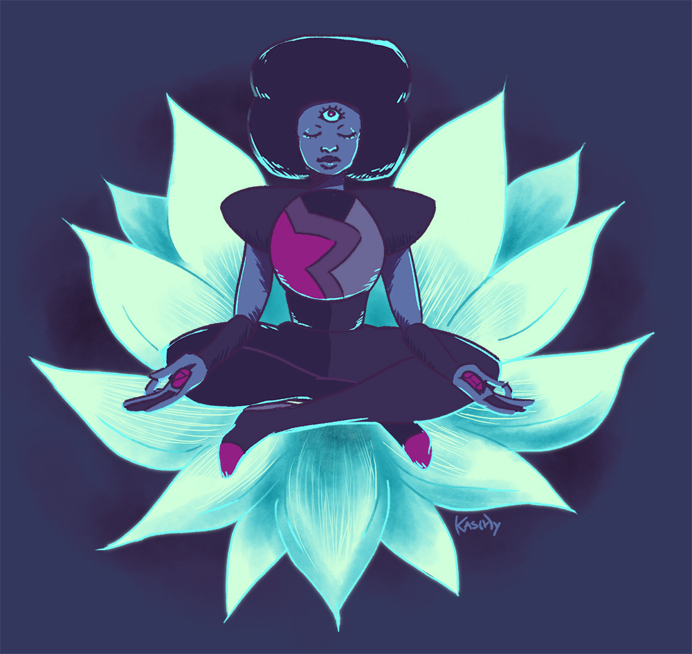 @the-amazinghybrid​ was my 100th follower and requested a picture of Garnet, so here ya go! I’m still in love with Mindful Education and listening to “Here Comes a Thought” whenever I can.