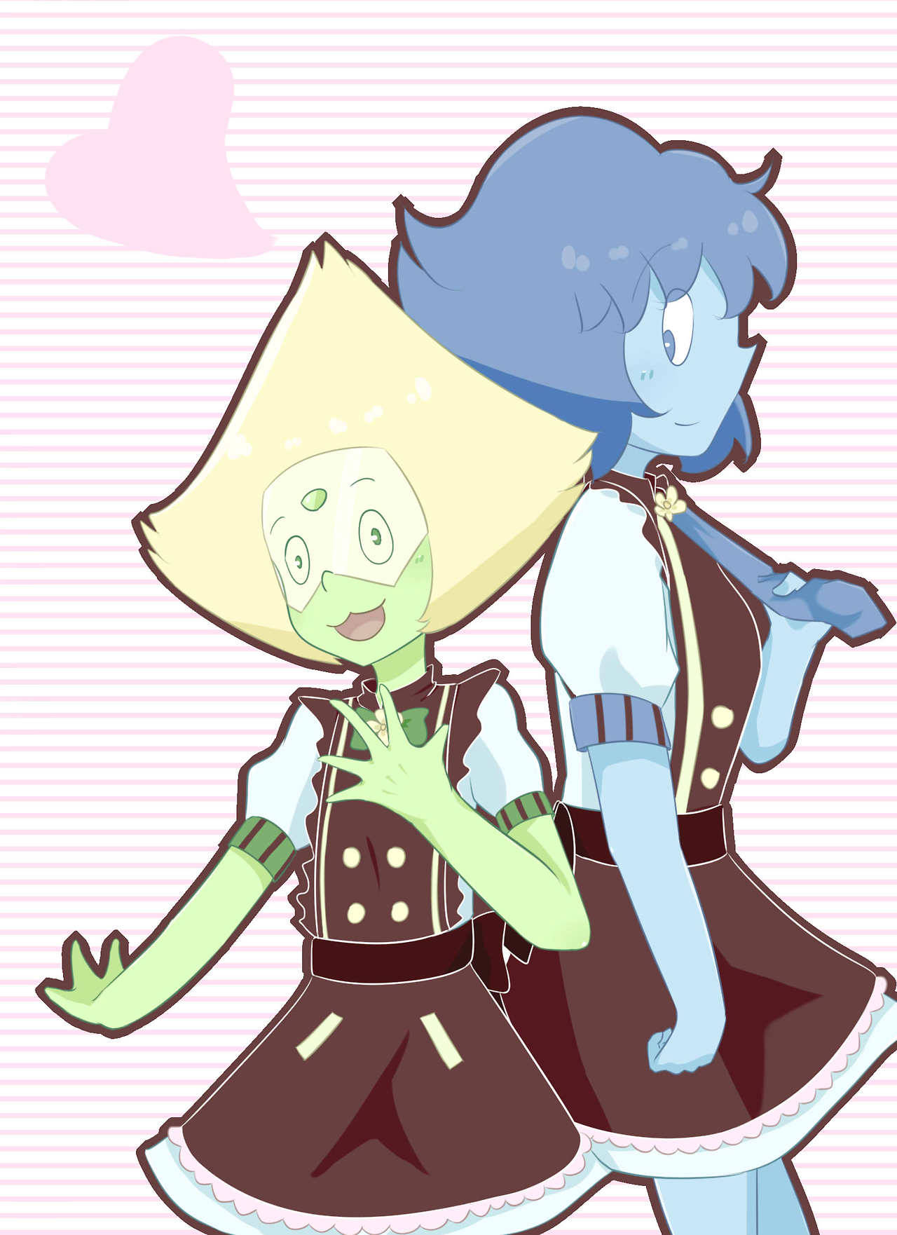 I draw this lapidot while watching this years’ precure. ……it was supposed to be white, but I changed the color｜ω・｀)