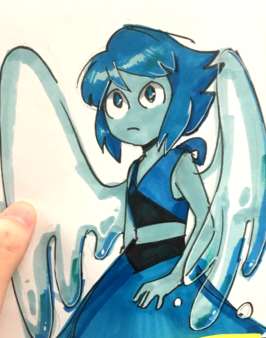 Here are some blue gems I doodled with marker over the weekend!