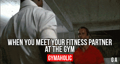 When You Meet Your Fitness Parter At The Gym