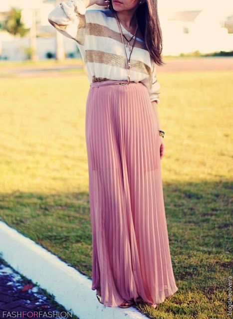 pink maxi skirt on Tumblr