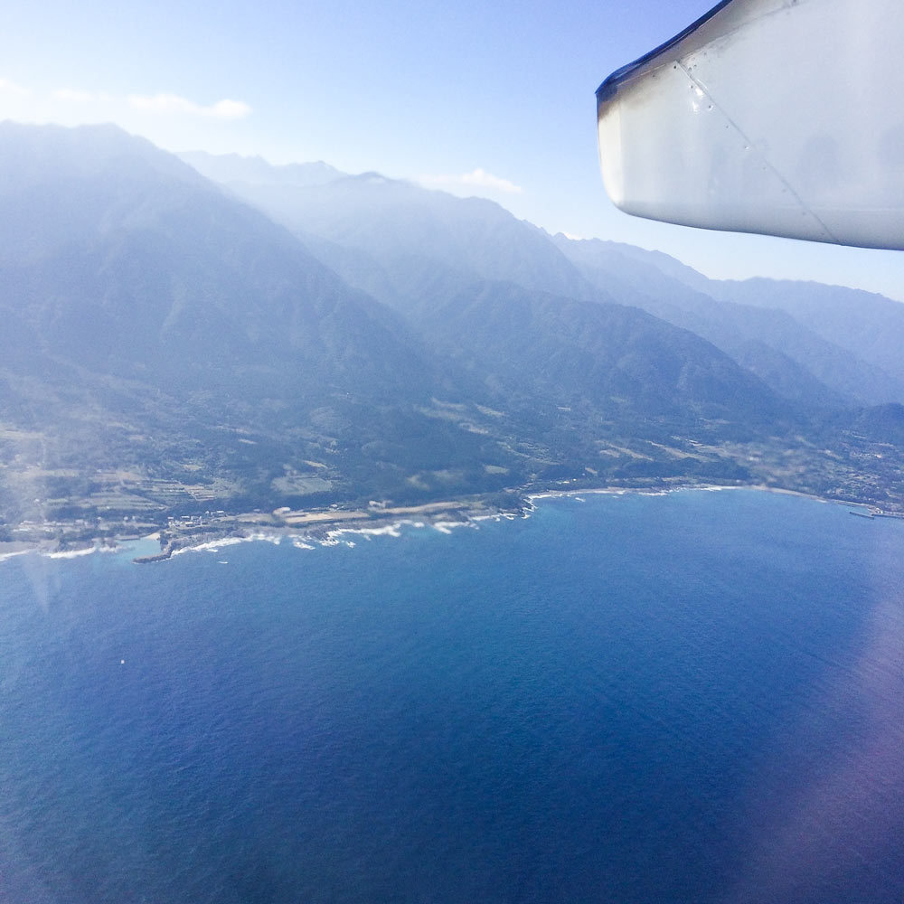 飛行機から見る　屋久島