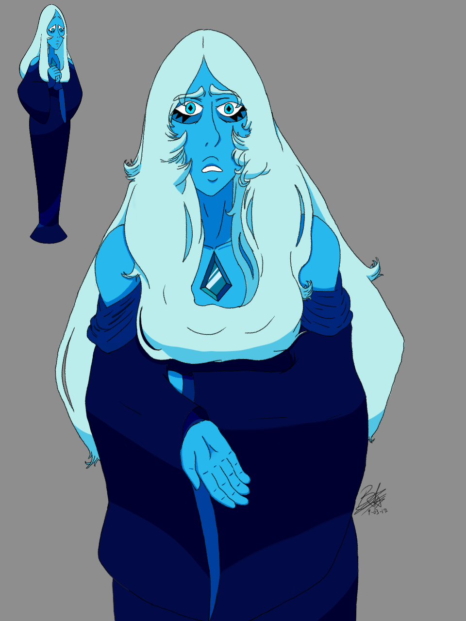 I tried making the Blue Diamond drawing digital. It’s meh for me but hey, it’s something.