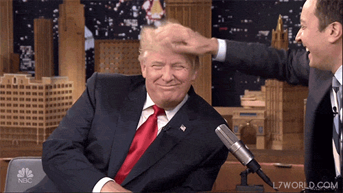 Jimmy Fallon messes up Donald Trump's hair