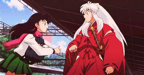 Image result for cute inuyasha and kagome gif