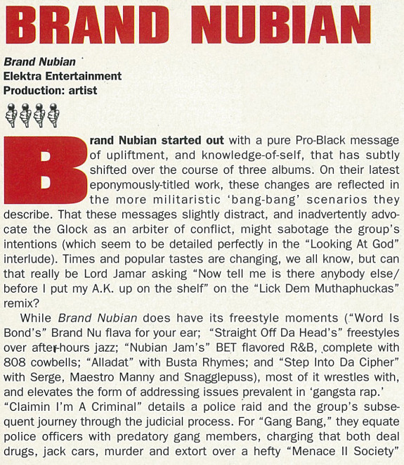 HipHop-TheGoldenEra: Album Review : Brand Nubian - Everything is 