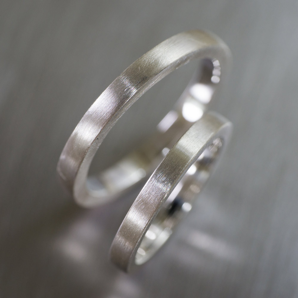 シルバーのリング　オーダーメイド結婚指輪のサンプル