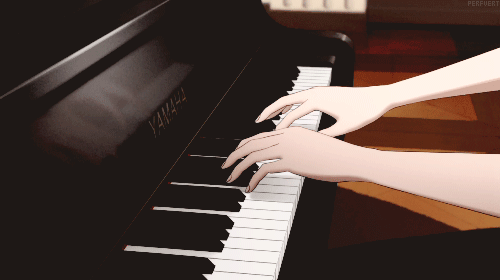 Image result for anime piano gif