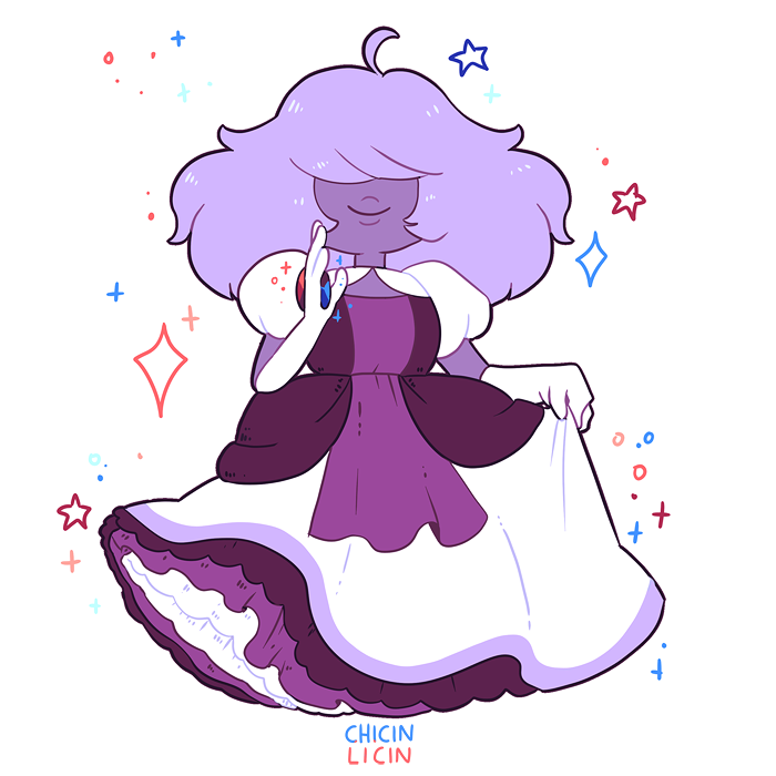 felt like doodling a Sapphire/Padparadscha fusion the other day :O …guess she’s colour-change Sapphire? I dunno :\