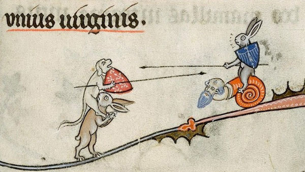 fierce medieval rabbits...
