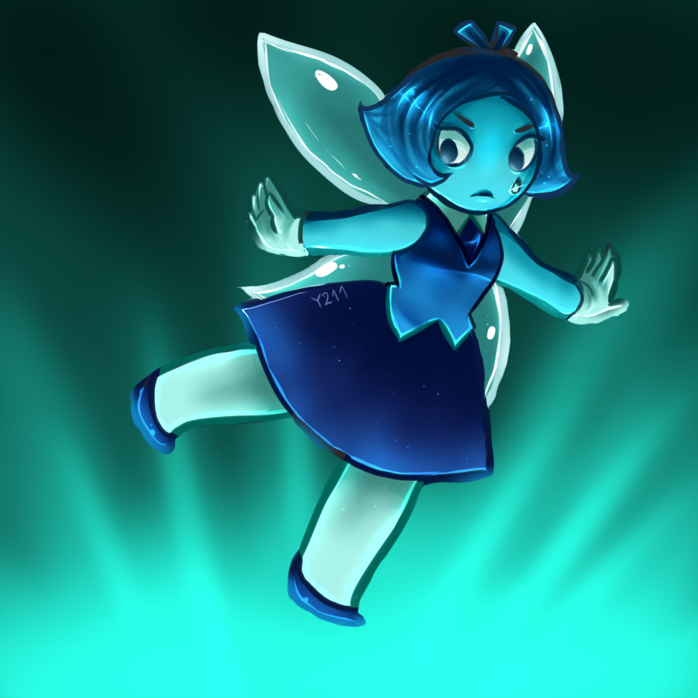 Look this badass water moth flying (?) Everyone I read, who are in Su fandom, hate Aquamarine and Topaz design, honestly I love the designs, are original and unique, there’s no only beautiful gems, or...